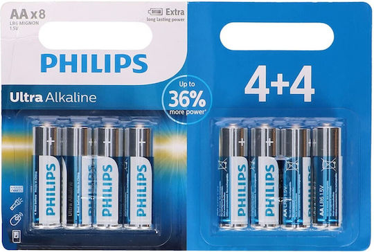 Philips Ultra Αλκαλικές Μπαταρίες AA 1.5V 8τμχ