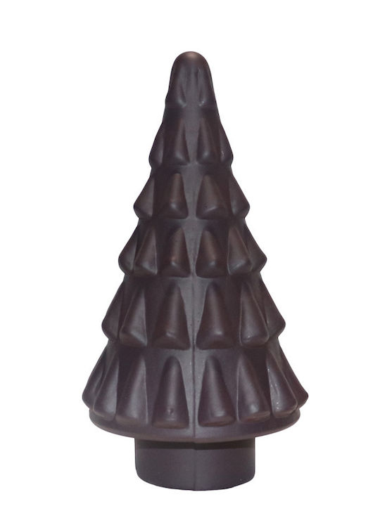 Beleuchtetes Weihnachtsdekorationen mit Bäumen Glas Baum 27cm Braune 2Stücke