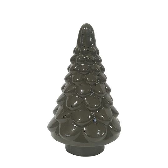 Beleuchtetes Weihnachtsdekorationen mit Bäumen Glas Baum 18cm Grün 2 Stück