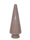 Decorativ De Crăciun Cu Lumină LED Arbore De Sticlă Tip Con 25.5cm Roz