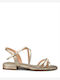 Women's Flat Sandals Gold CERSI LMT Platino