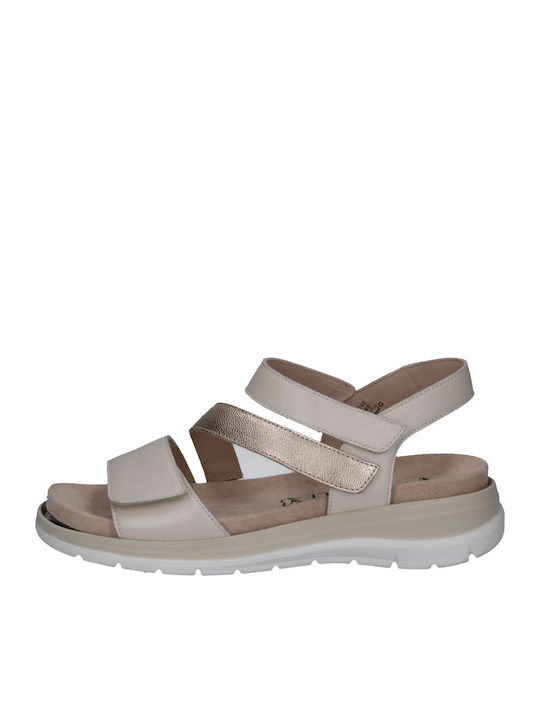Leather Women's Anatomic Sandals Beige