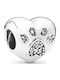 Silver me Herz Charm aus Silber mit Zirkon