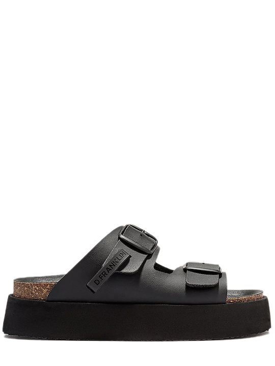 D.Franklin Women's Flatform Sandals Black