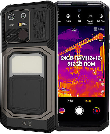 AGM G3 Pro 5G Dual SIM (12/512GB) Ανθεκτικό Smartphone Μαύρο