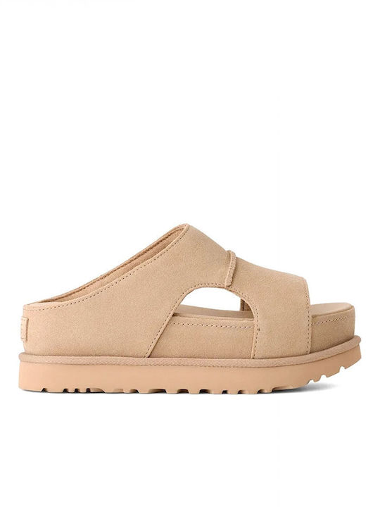 UGG Goldenstar Δερμάτινα Γυναικεία Σανδάλια Fla...