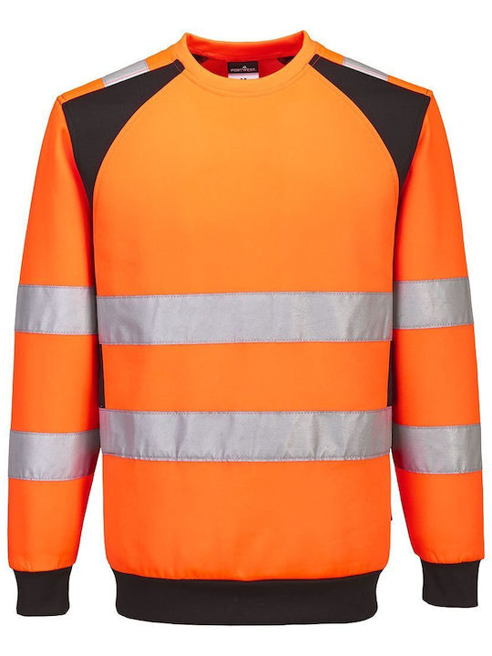 Portwest CD805 Cămașă De Lucru Pentru Bărbați Portocalie Cu Benzi Reflectorizante
