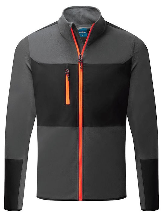 Portwest Work Jackets for Winter with Fleece Lining Gray
