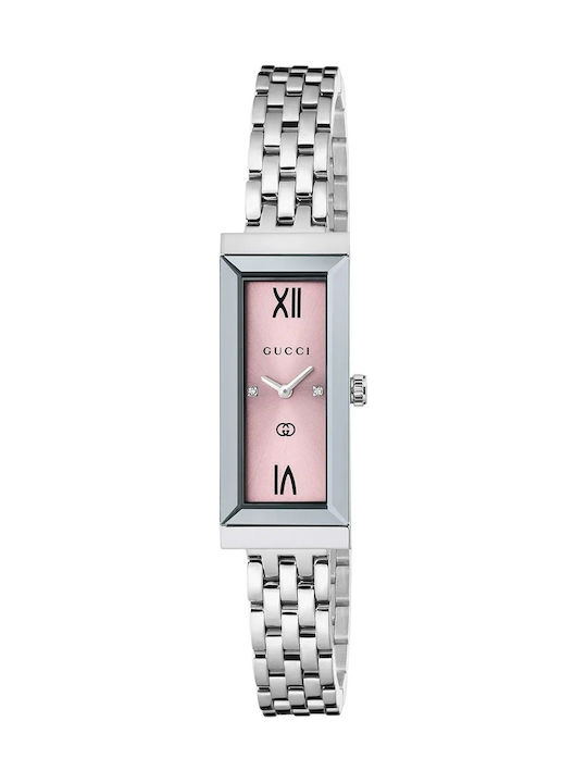 Gucci Womens Watch Battery with Silver Metal Bracelet