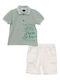 Kids Set With Shorts Summer 2 Pieces Green