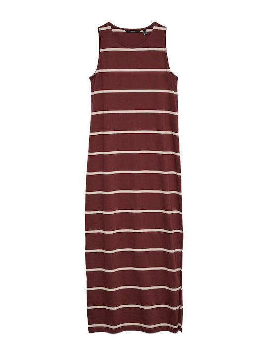 Vero Moda Summer Maxi Dress with Tearing Brown