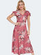 Vintage Summer Midi Dress Floral
