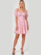 Summer Mini Evening Dress Pink