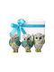 Velve Set Decorative Polyresin Owls 5x7x7cm 3 Pieces