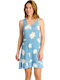 Muydemi Summer Women's Nightgown Light Blue