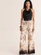 Women's Satin Pantaloons with Rubber Band in Regular Fit Vanilla