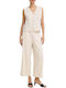 Women's Linen Pantaloons with Rubber Band Beige