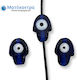Eye Bead Fatima Hand Blue 2*1.5cm 6 Pieces