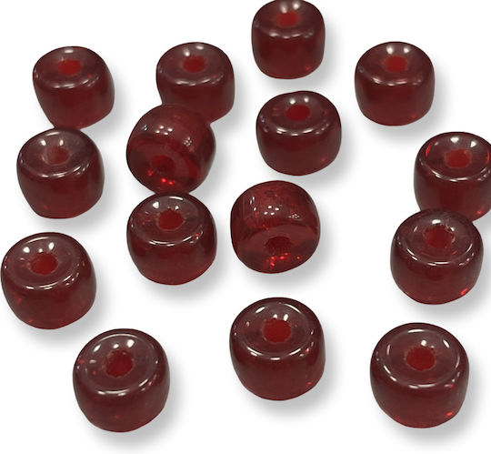 Mărgea Sticlă Roșie Rondelă 8*5mm 50 Buc