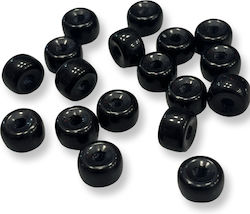 Glass Bead Washer Black 8*5mm 50 pcs