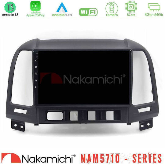Nakamichi Auto-Audiosysteme für Hyundai Santa Fe 2006-2013 Bluetooth USB Eingebautes Wi-Fi GPS Apple CarPlay Android Auto mit 10 Zoll Touchscreen