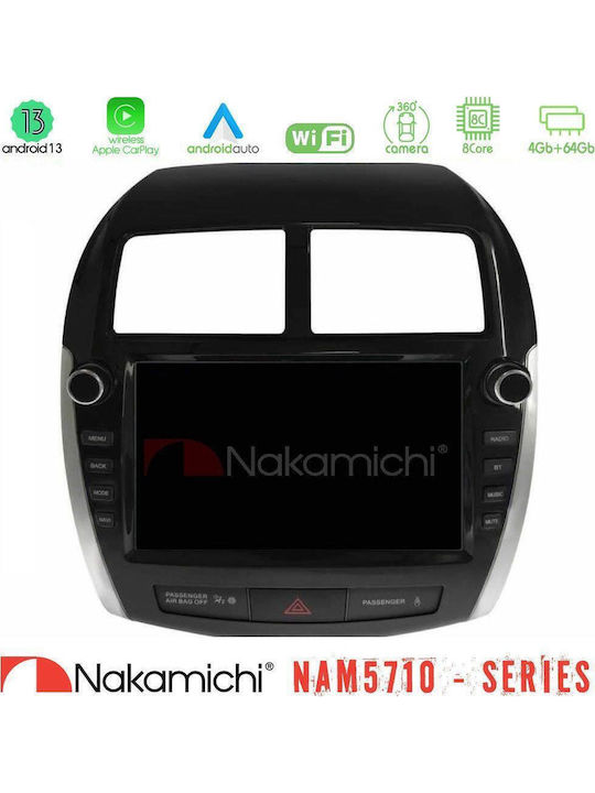 Nakamichi Car Audio System for Mitsubishi Asx 2013-2018 Bluetooth USB WiFi GPS Apple CarPlay Android Auto with 9" Touch Screen