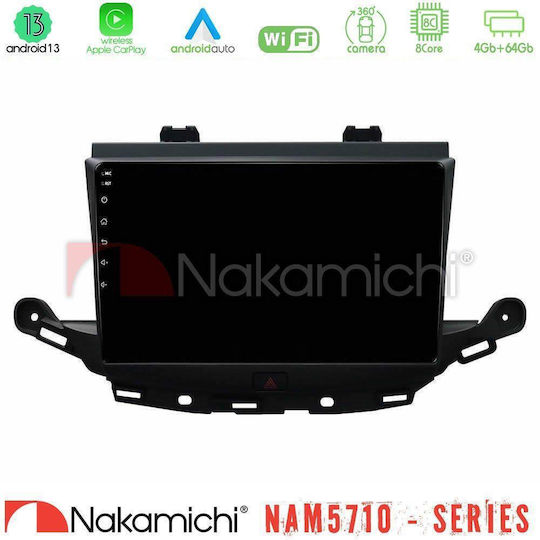 Nakamichi Car Audio System for Opel Astra 2015-2019 Bluetooth USB WiFi GPS Apple CarPlay Android Auto with 9" Touch Screen