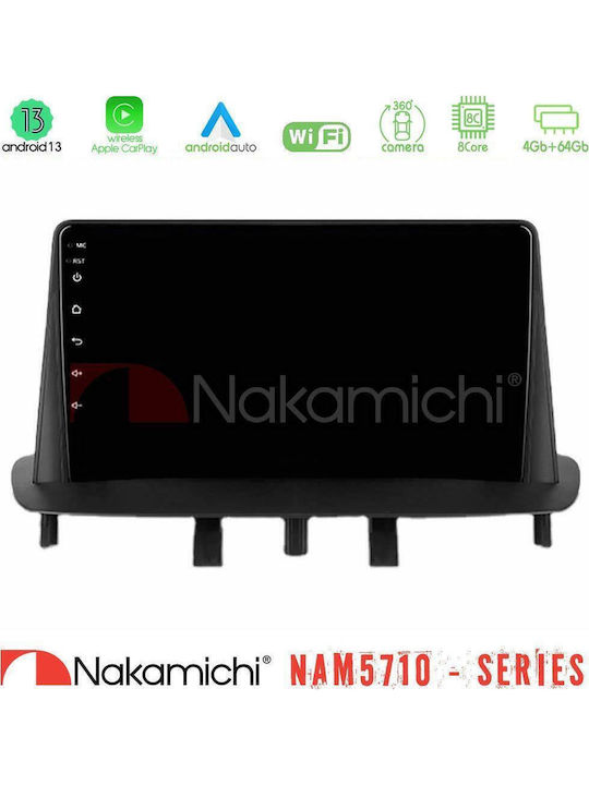 Nakamichi Car Audio System for Renault Megane 2009-2013 Bluetooth USB WiFi GPS Apple CarPlay Android Auto with 9" Touch Screen