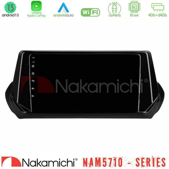 Nakamichi Ηχοσύστημα Αυτοκινήτου για Peugeot 208 2019-2023 (Bluetooth/USB/WiFi/GPS/Apple-Carplay/Android-Auto) με Οθόνη Αφής 9"