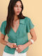 Short Sleeve Women's Shirt Green