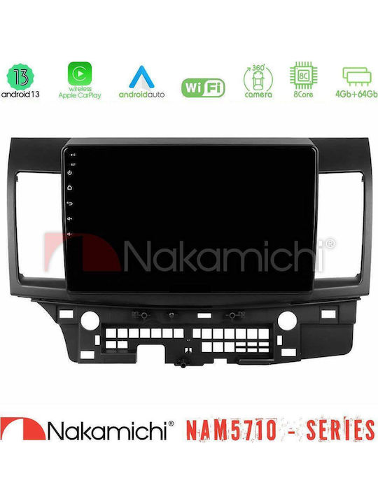 Nakamichi Car Audio System for Mitsubishi Lancer 2008 – 2015 Bluetooth USB WiFi GPS Apple CarPlay Android Auto with 10" Touch Screen