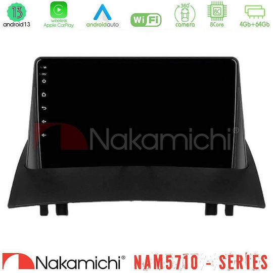 Nakamichi Ηχοσύστημα Αυτοκινήτου για Renault Megane 2002-2008 (Bluetooth/USB/WiFi/GPS/Apple-Carplay/Android-Auto) με Οθόνη Αφής 9"