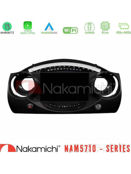 Nakamichi Auto-Audiosystem für Klein Cooper 2001-2006 Bluetooth USB Eingebautes Wi-Fi GPS Apple CarPlay Android Auto mit Touchscreen 9 Zoll