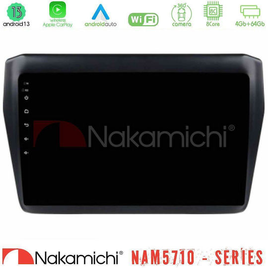 Nakamichi Sistem Audio Auto pentru Suzuki Swift 2017-2023 (Bluetooth/USB/WiFi/GPS/Apple CarPlay/Android Auto) cu Ecran Tactil 9"