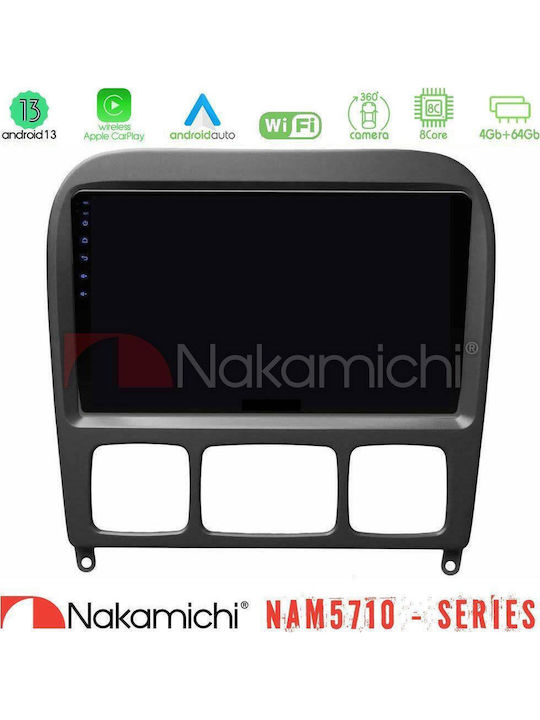 Nakamichi Car Audio System for Mercedes-Benz S Class 1999-2004 Bluetooth USB WiFi GPS Apple CarPlay Android Auto with 9" Touch Screen