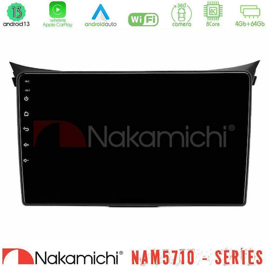 Nakamichi Ηχοσύστημα Αυτοκινήτου για Hyundai i30 2012-2017 (Bluetooth/USB/WiFi/GPS/Apple-Carplay/Android-Auto/CD) με Οθόνη Αφής 9"