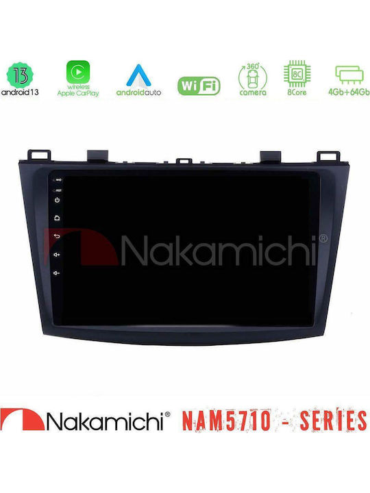 Nakamichi Car Audio System for Mazda 3 2009-2014 Bluetooth USB WiFi GPS Apple CarPlay Android Auto with 9" Touch Screen