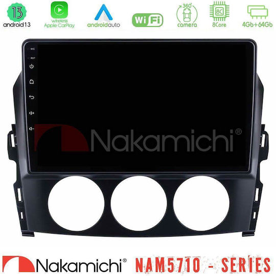 Nakamichi Ηχοσύστημα Αυτοκινήτου για Mazda MX-5 2006-2008 (Bluetooth/USB/WiFi/GPS/Apple-Carplay/Android-Auto) με Οθόνη Αφής 9"
