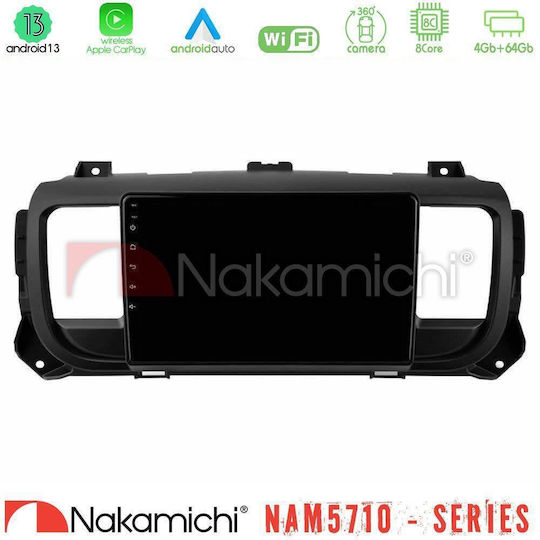 Nakamichi Car Audio System for Peugeot Expert Traveller Opel Vivaro Toyota Proace Citroen Jumpy 2016–2022 Bluetooth USB Wi-Fi GPS Apple CarPlay Android Auto with 9 Inch Touch Screen