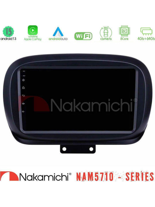 Nakamichi Car Audio System for Fiat 500X 2015-2020 Bluetooth USB WiFi GPS Apple CarPlay Android Auto with 9" Touch Screen