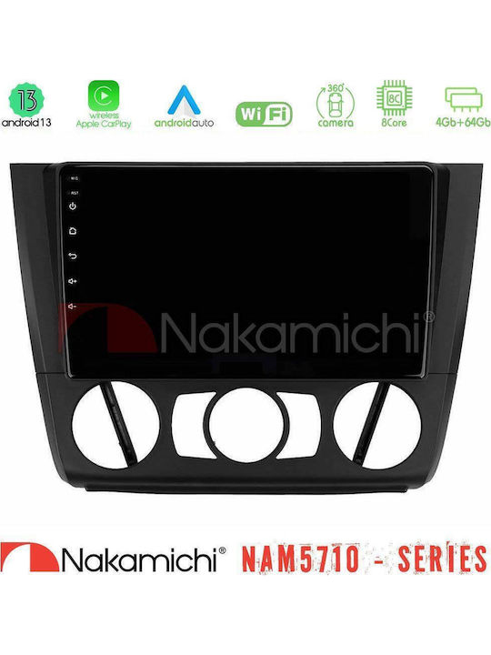 Nakamichi Car Audio System for BMW E81 / E82 / E87 2007-2011 with A/C (Bluetooth/USB/WiFi/GPS/Apple CarPlay/Android Auto) with 9" Touch Screen