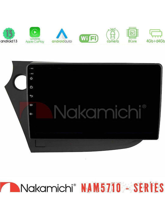 Nakamichi Auto-Audiosystem für Honda Insight 2009-2015 Bluetooth USB Eingebautes Wi-Fi GPS Apple CarPlay Android Auto mit 9 Zoll Touchscreen