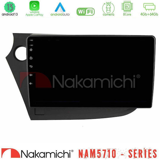 Nakamichi Car Audio System for Honda Insight 2009-2015 Bluetooth USB WiFi GPS Apple CarPlay Android Auto with 9" Touch Screen