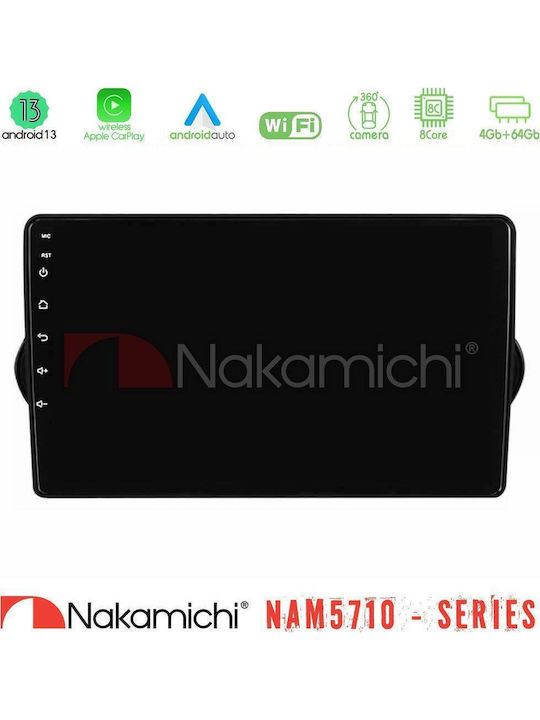 Nakamichi Car Audio System for Fiat Tipo 2015-2022 Bluetooth USB WiFi GPS Apple CarPlay Android Auto with 9" Touch Screen