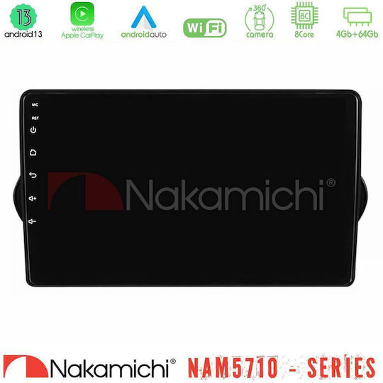 Nakamichi Car Audio System for Fiat Tipo 2015-2022 Bluetooth USB WiFi GPS Apple CarPlay Android Auto with 9" Touch Screen