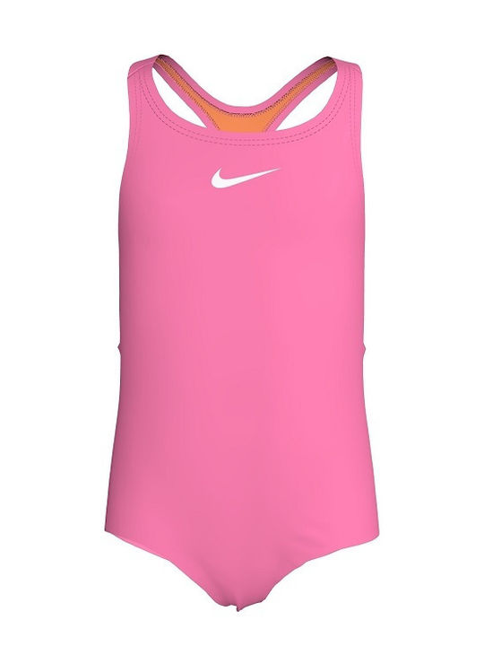 Nike Racerback Παιδικό Μαγιό Ολόσωμο Ροζ