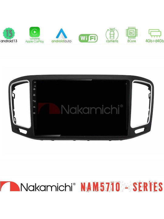 Nakamichi Car Audio System for Volkswagen Sharan 2010-2015 Bluetooth USB WiFi GPS Apple CarPlay Android Auto with 9" Touch Screen