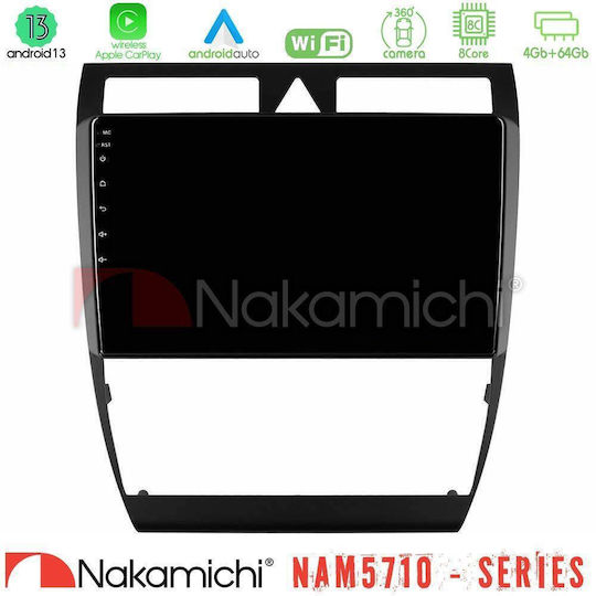 Nakamichi Car Audio System for Audi A6 1997-2004 Bluetooth USB WiFi GPS Apple CarPlay Android Auto with 9" Touch Screen