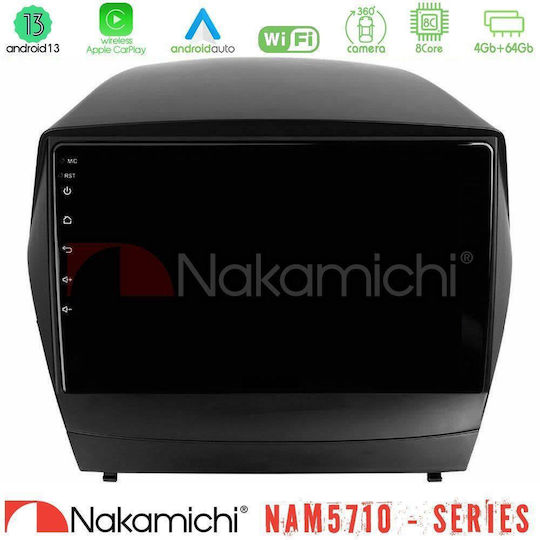 Nakamichi Car Audio System for Hyundai iX35 2010-2013 with A/C Bluetooth USB WiFi GPS Apple CarPlay Android Auto with 9" Touch Screen