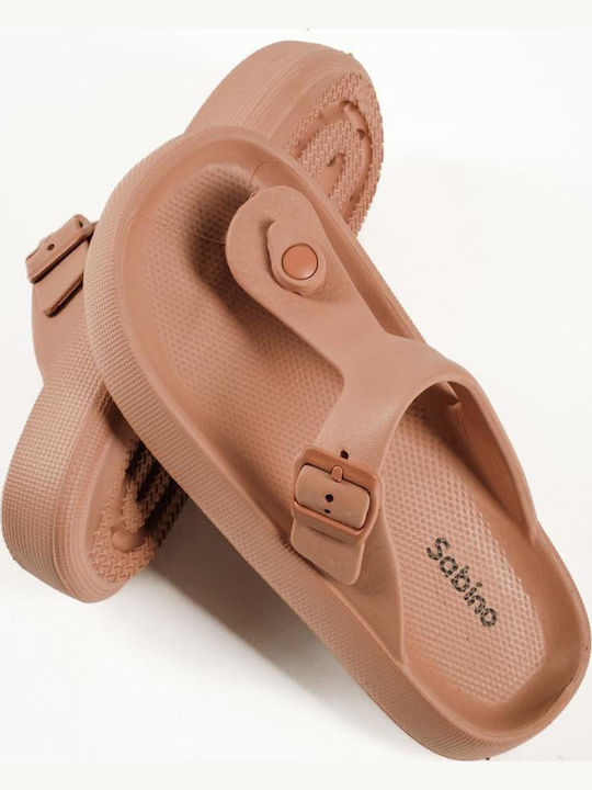 Sabino Flip Flops In Beige Colour
